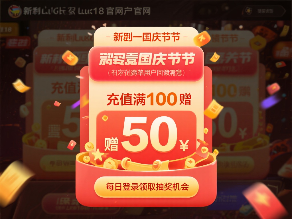 例如，在国庆节期间，为回馈用户，新利luck18官